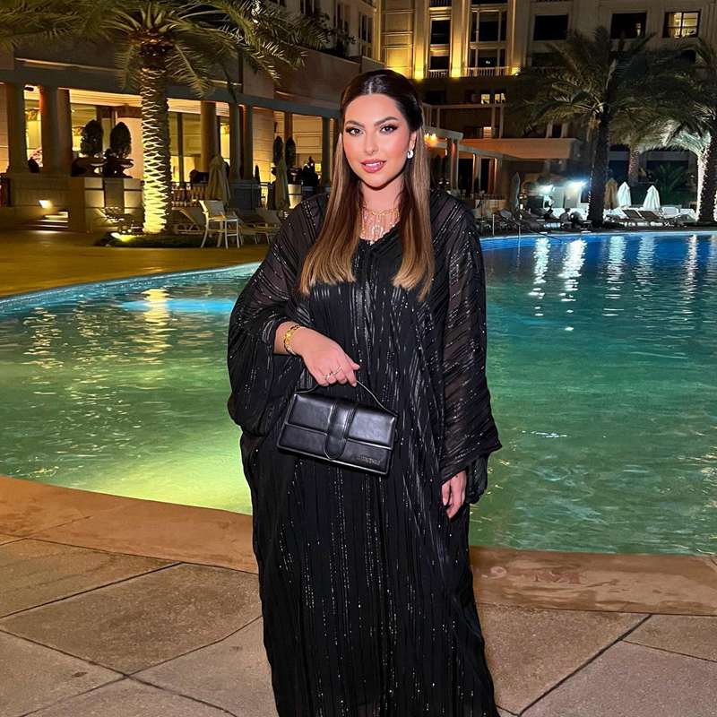 2 Pieces Set Shining Jacquard Muslim Women Abaya Dress With Inner Sleeveless Dress