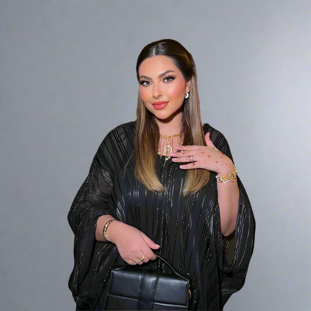 2 Pieces Set Shining Jacquard Muslim Women Abaya Dress With Inner Sleeveless Dress