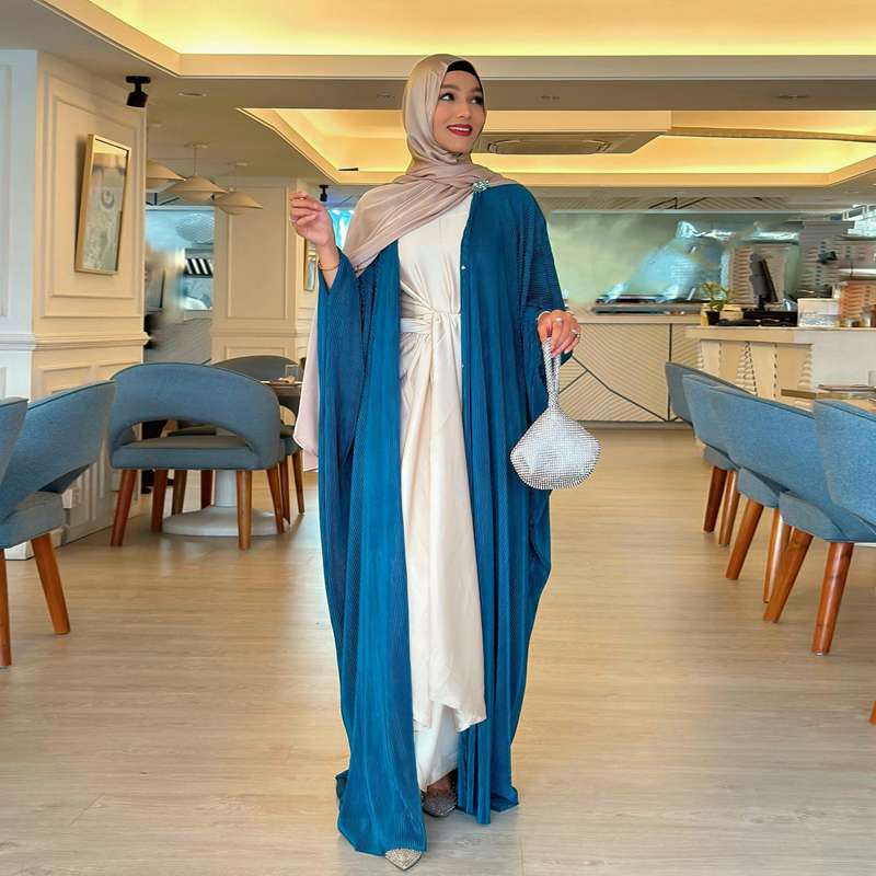 Muslim Women Middle East Cardigan Open Abaya Dress