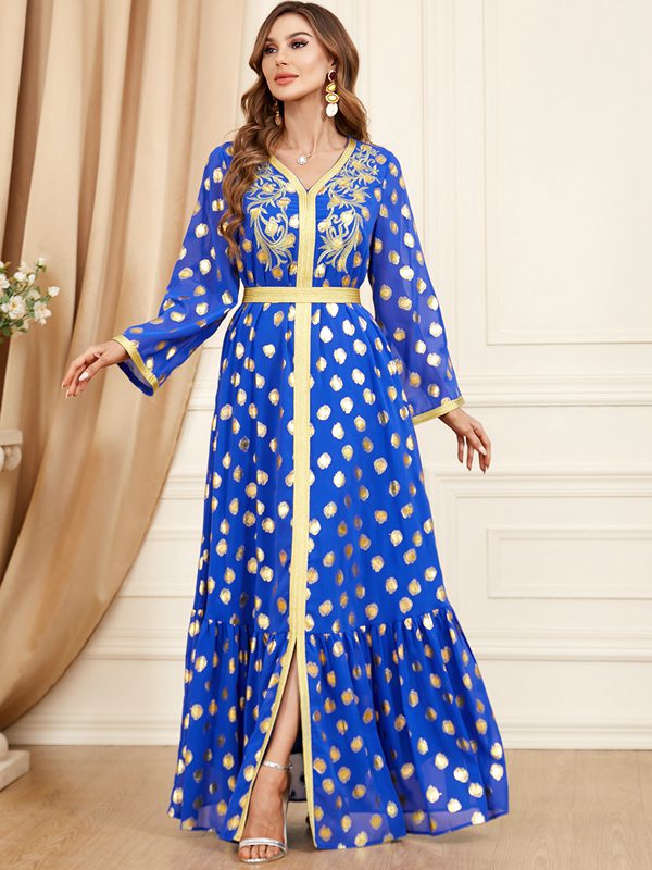 Eid Dress Middle East Moroccan Bronzing Caftan Kaftan Dress