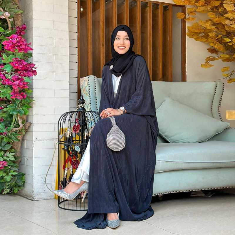 Muslim Women Middle East Cardigan Open Abaya Dress