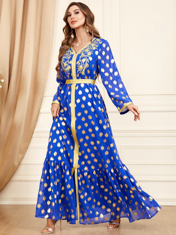 Eid Dress Middle East Moroccan Bronzing Caftan Kaftan Dress