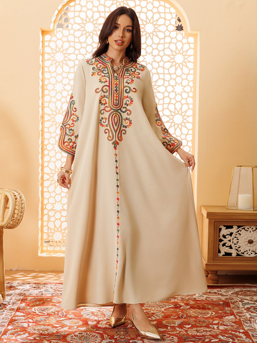 Rope Embroidery Eid Dress Mukhawar Caftan Kaftan Dress #25417 Urgarment Rope Embroidery Eid Dress Mukhawar Caftan Kaftan Dress #25417 Urgarment