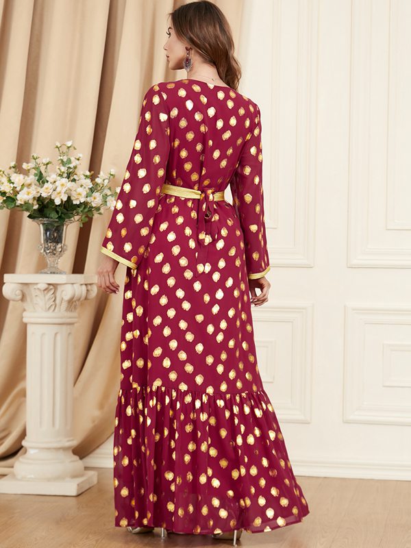 Eid Dress Middle East Moroccan Bronzing Caftan Kaftan Dress