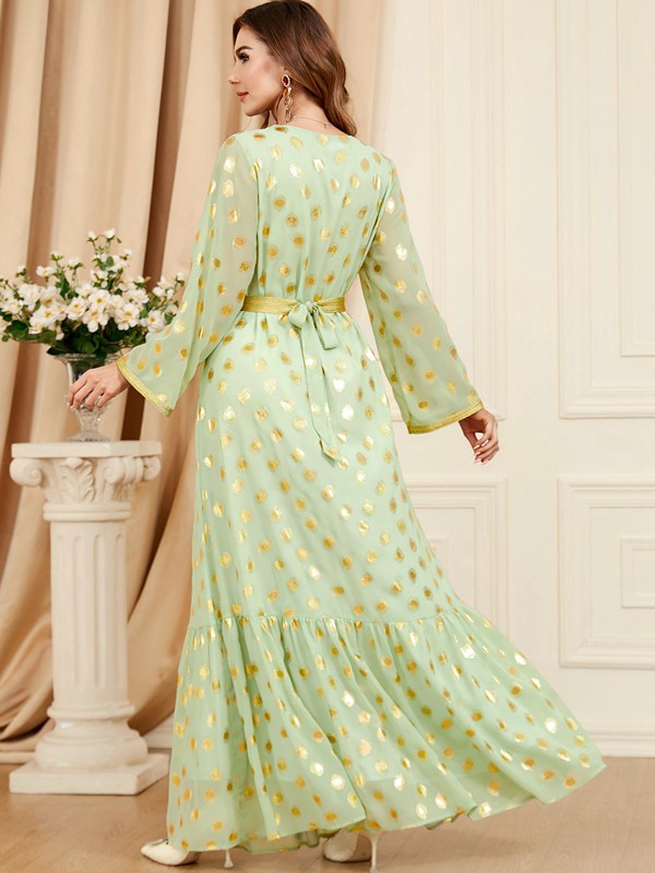 Eid Dress Middle East Moroccan Bronzing Caftan Kaftan Dress