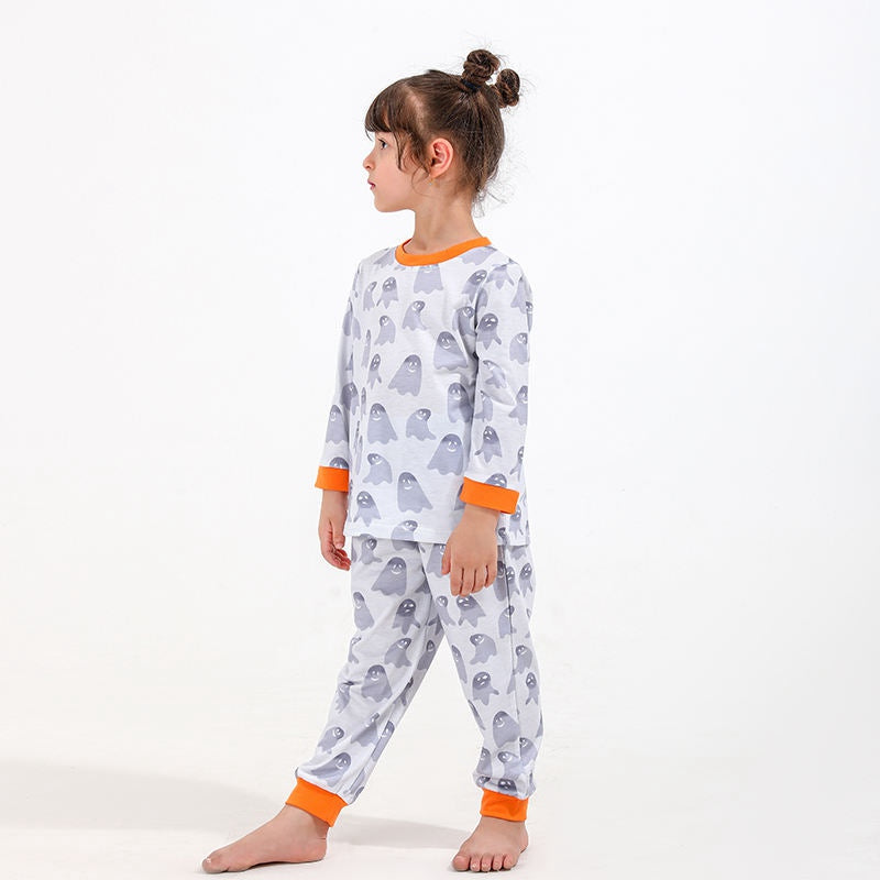 Ghost Halloween Pjs Matching Family Pumpkin Pajamas Set