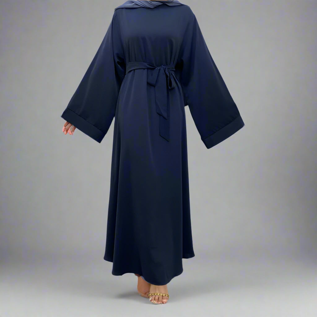 14 Color Options Nida Solid Color Abaya Dress For Muslim Women