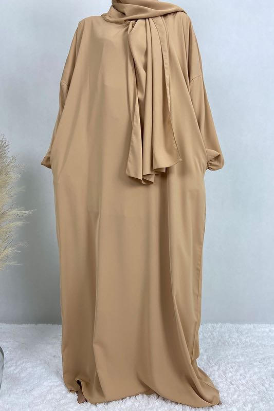 One-piece Hijab 15 Color Options Nida Loose Abaya Dress For Muslim Women One-piece Hijab 15 Color Options Nida Loose Abaya Dress For Muslim Women