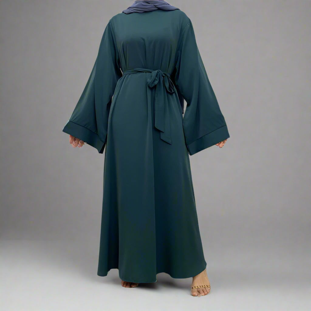 14 Color Options Nida Solid Color Abaya Dress For Muslim Women