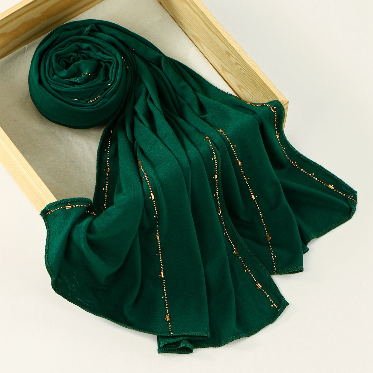 Muslim Women Hotfix Rhinestones Modal Hijab Scarf #26YW365