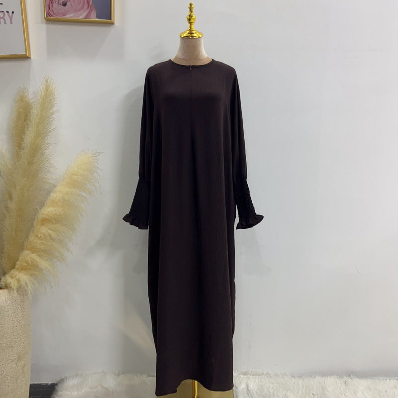 Muslim Women Polyester/Cotton Farasha Abaya Dress