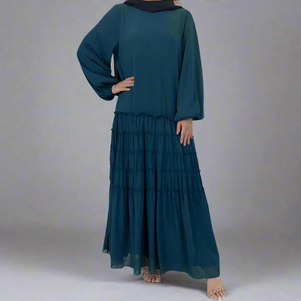 Fashion Chiffon Loose Abaya Dress For Muslim Women Urgarment Fashion Chiffon Loose Abaya Dress For Muslim Women Urgarment