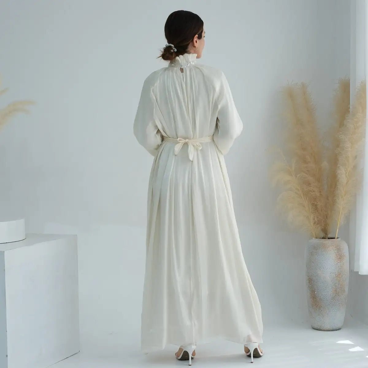 Muslim Women Shiny Bright Abaya Dress