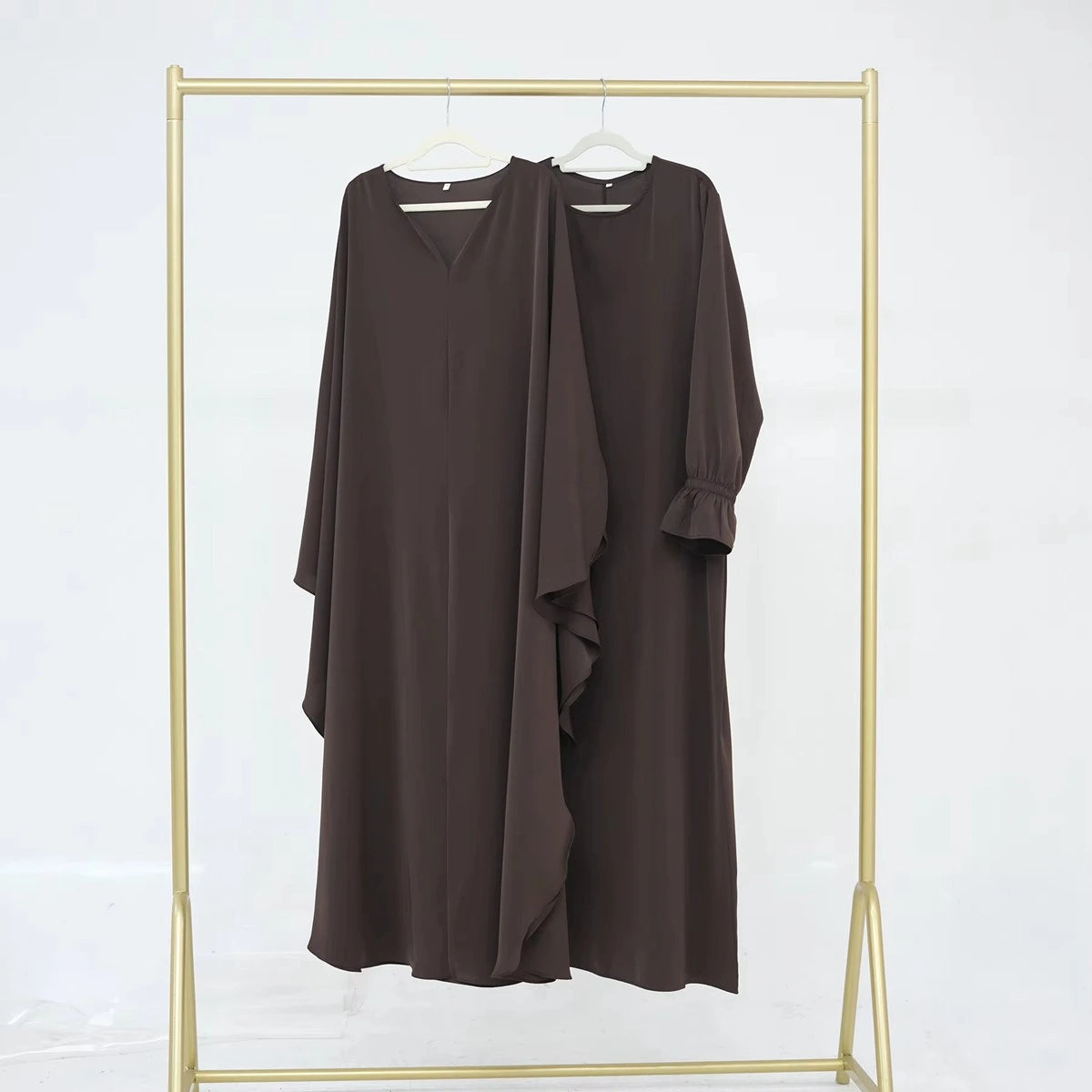 2 Pieces Set Nida Abaya Dress With Cape #25949