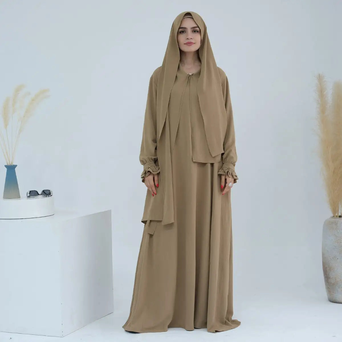 Modest Fashion Clothing One-piece Hijab Abaya Dress For Muslim Women Urgarment Modest Fashion Clothing One-piece Hijab Abaya Dress For Muslim Women Urgarment