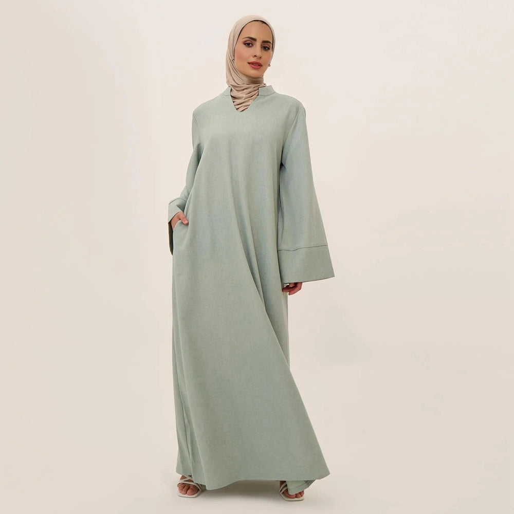 ladies abaya dress Satin Maxi Dress