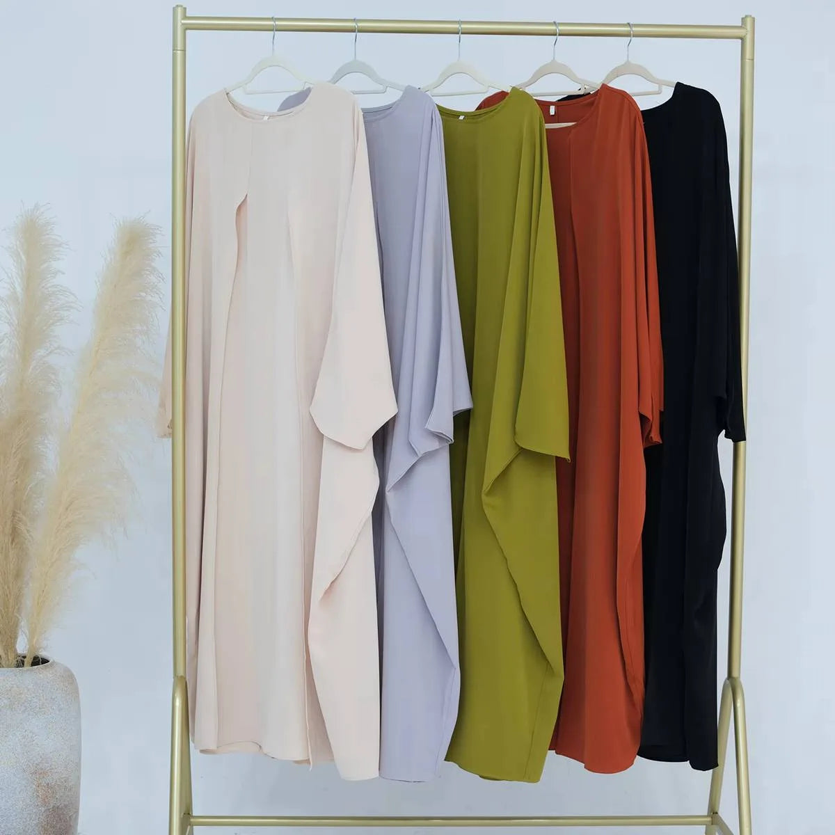 Splicing Type Nida Abaya Dress #24834