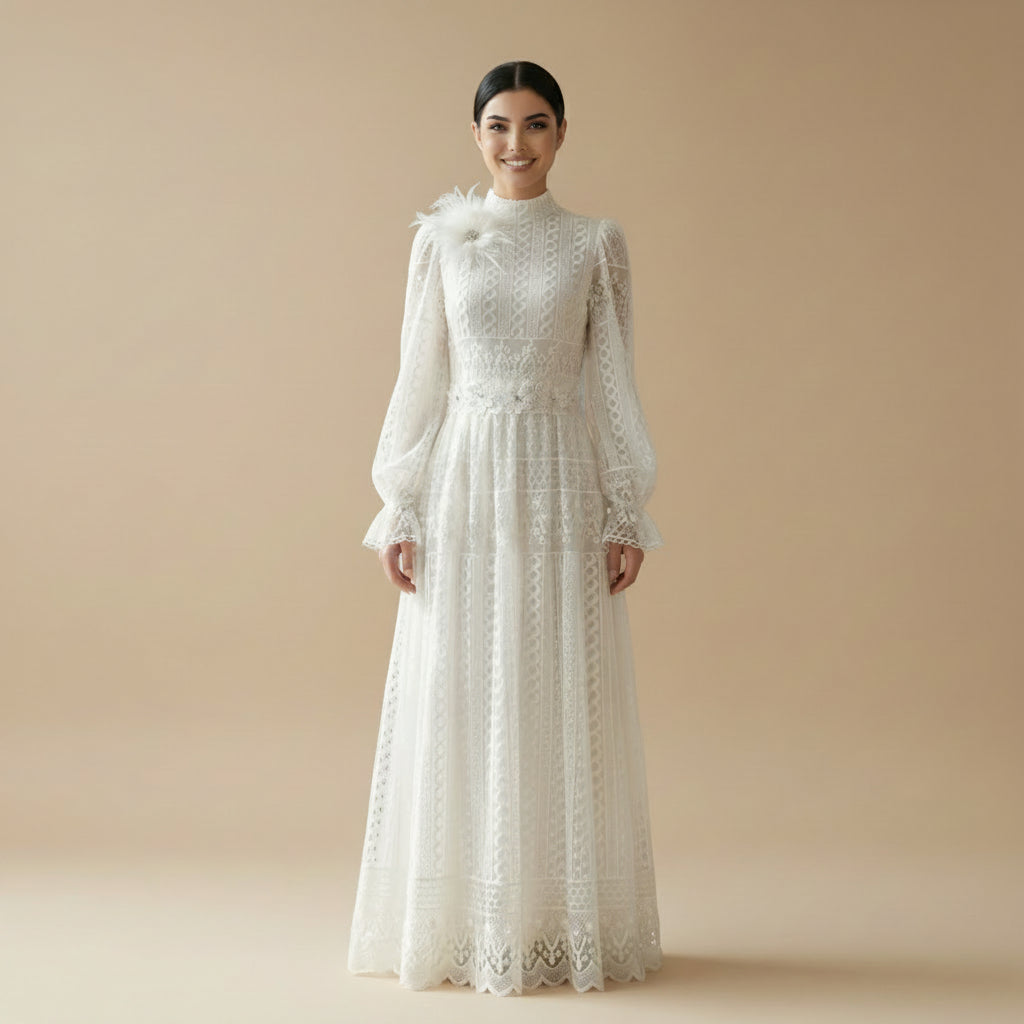 layered abaya dress Double-Layer Abaya Dress Solid Color, Tencel-Feel Stretch