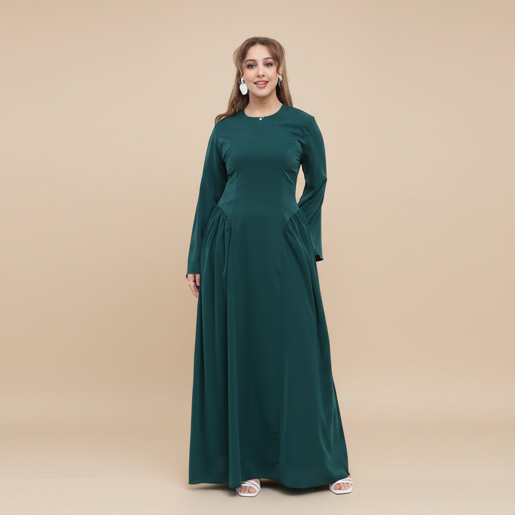 nida long sleeve dress Back Strap Nida Abaya Dress For Women