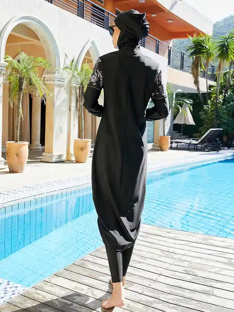 3 Pieces Set Burkinis Swimwear Halal Swimsuit Bathing Suit #2510455