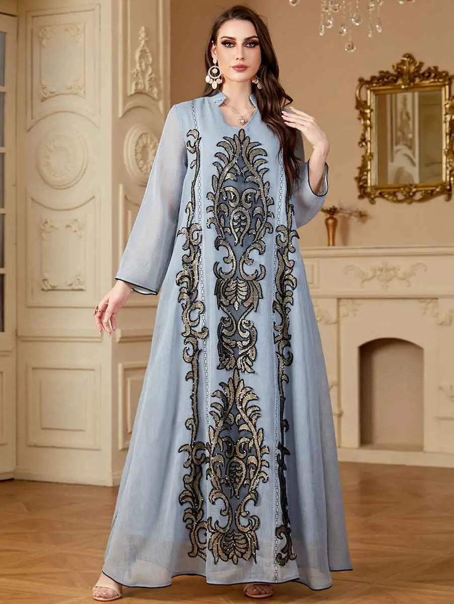 Embroidery Eid Caftan Kaftan Dress For Party And Wedding #254169