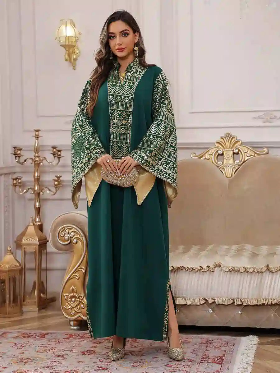 Eid Embroidery Sequins Caftan Kaftan Dress #25474