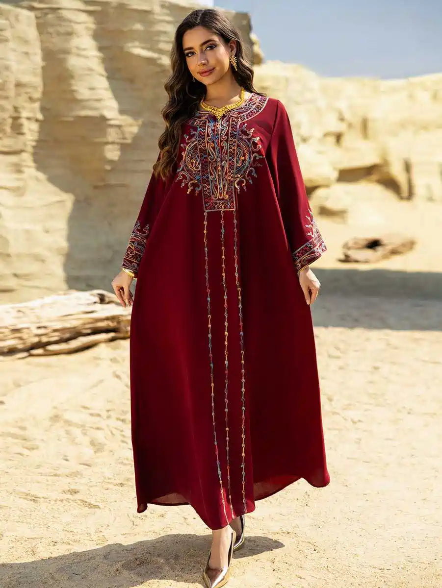 burgundy eid dress Burgundy Maxi Dress