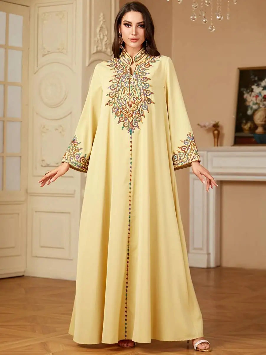 Embroidery Eid Dress Caftan Kaftan Dress Jalabiya Urgarment Embroidery Eid Dress Caftan Kaftan Dress Jalabiya Urgarment