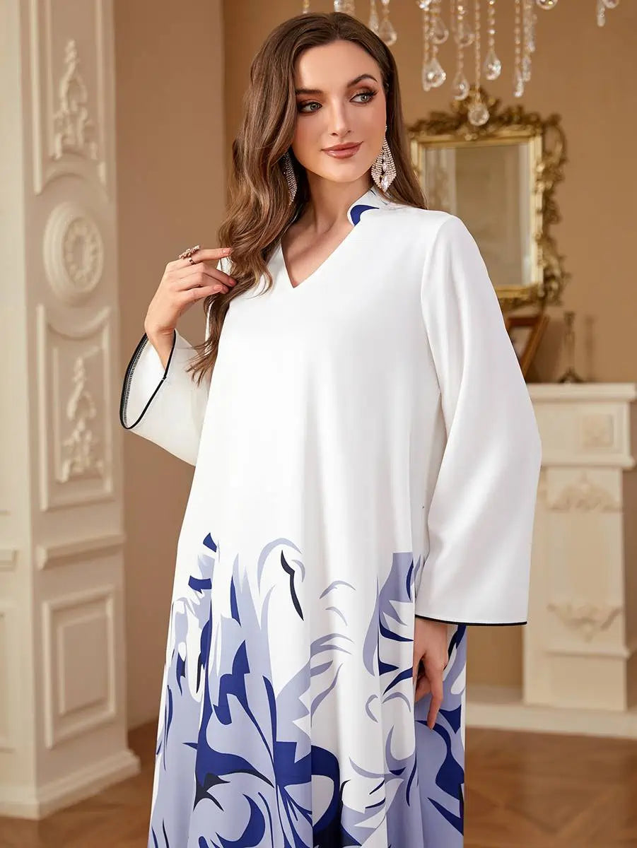 Eid Printed Caftan Kaftan Dress #254277