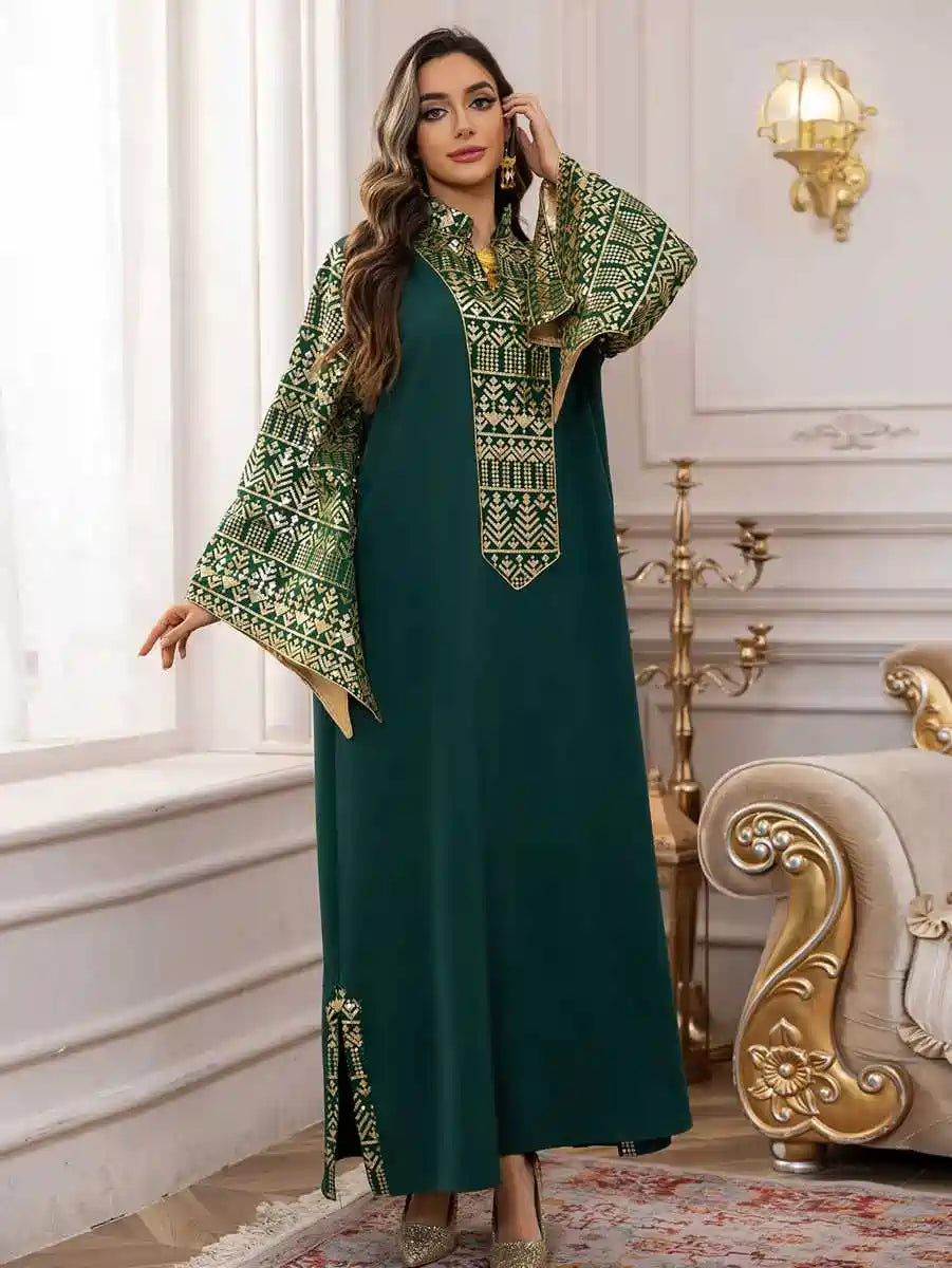 Eid Embroidery Sequins Caftan Kaftan Dress #25474