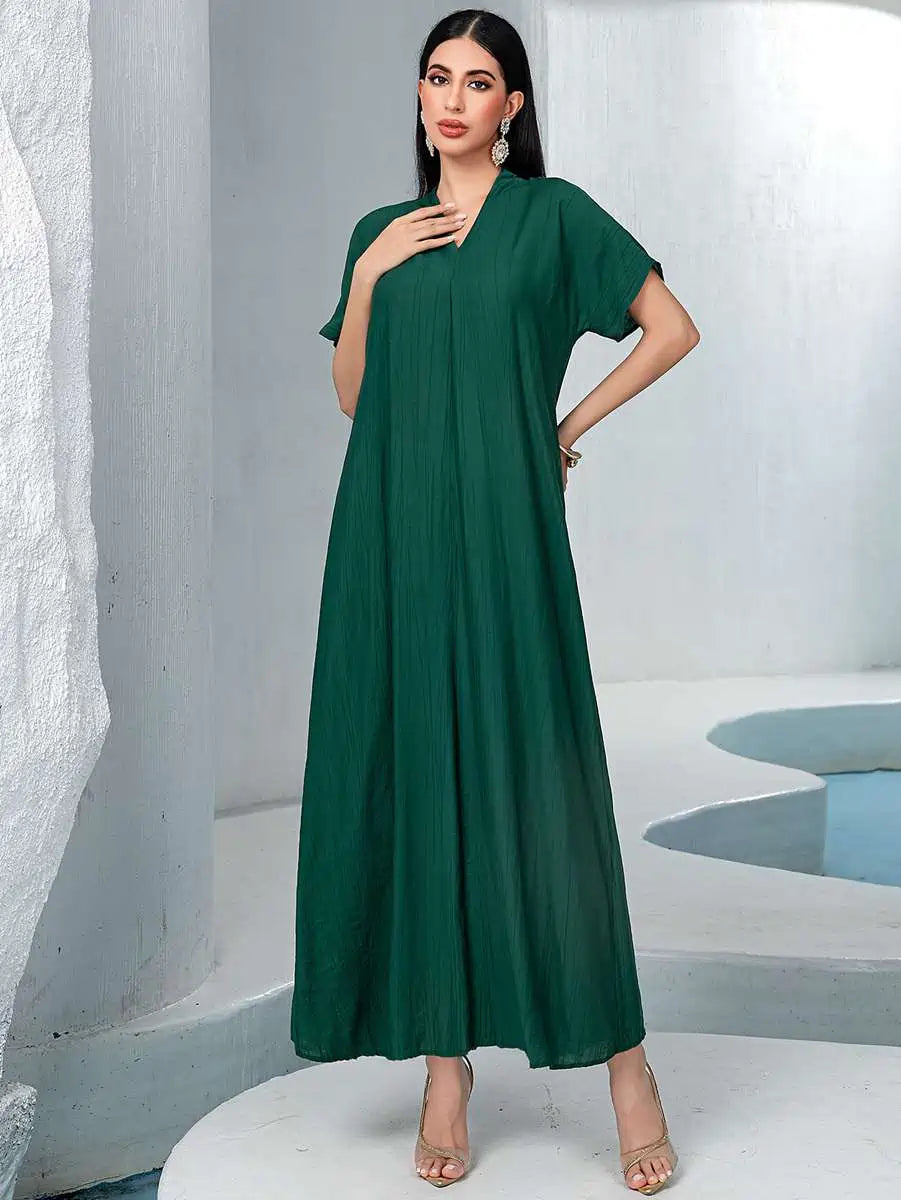 2 Pieces Set Lace Trim Caftan Kaftan Dress #255233
