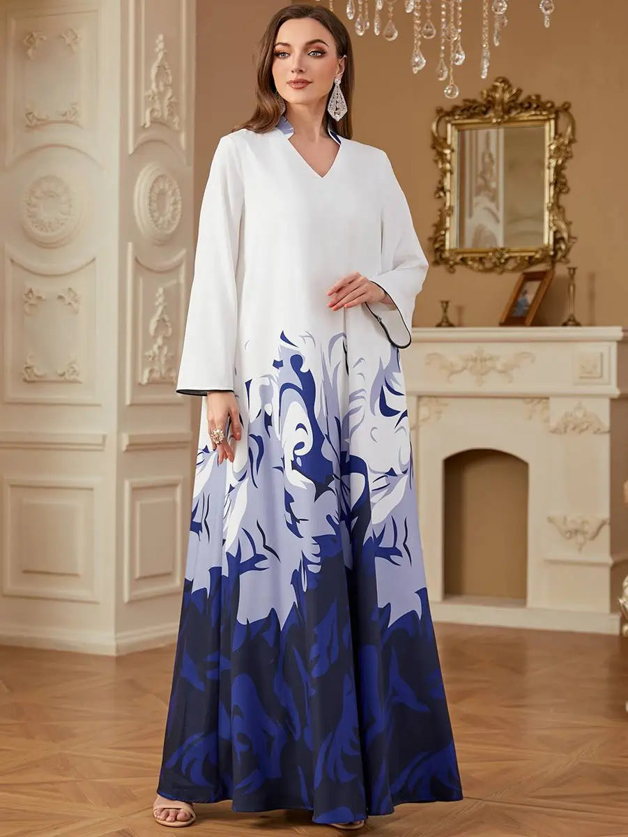 Eid Printed Caftan Kaftan Dress #254277