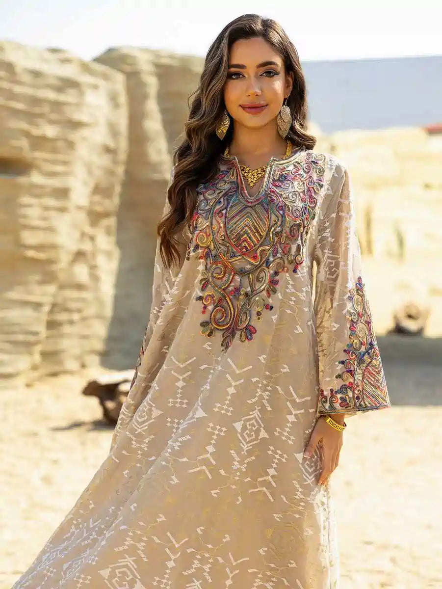 Eid Dress Doris Embroidery Caftan Kaftan Dress #25464