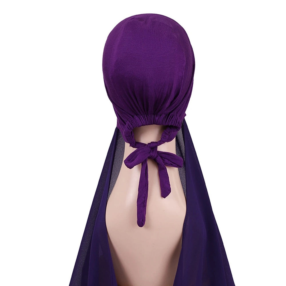 Hijab With Matching Undercap Attached For Muslim Women #25001
