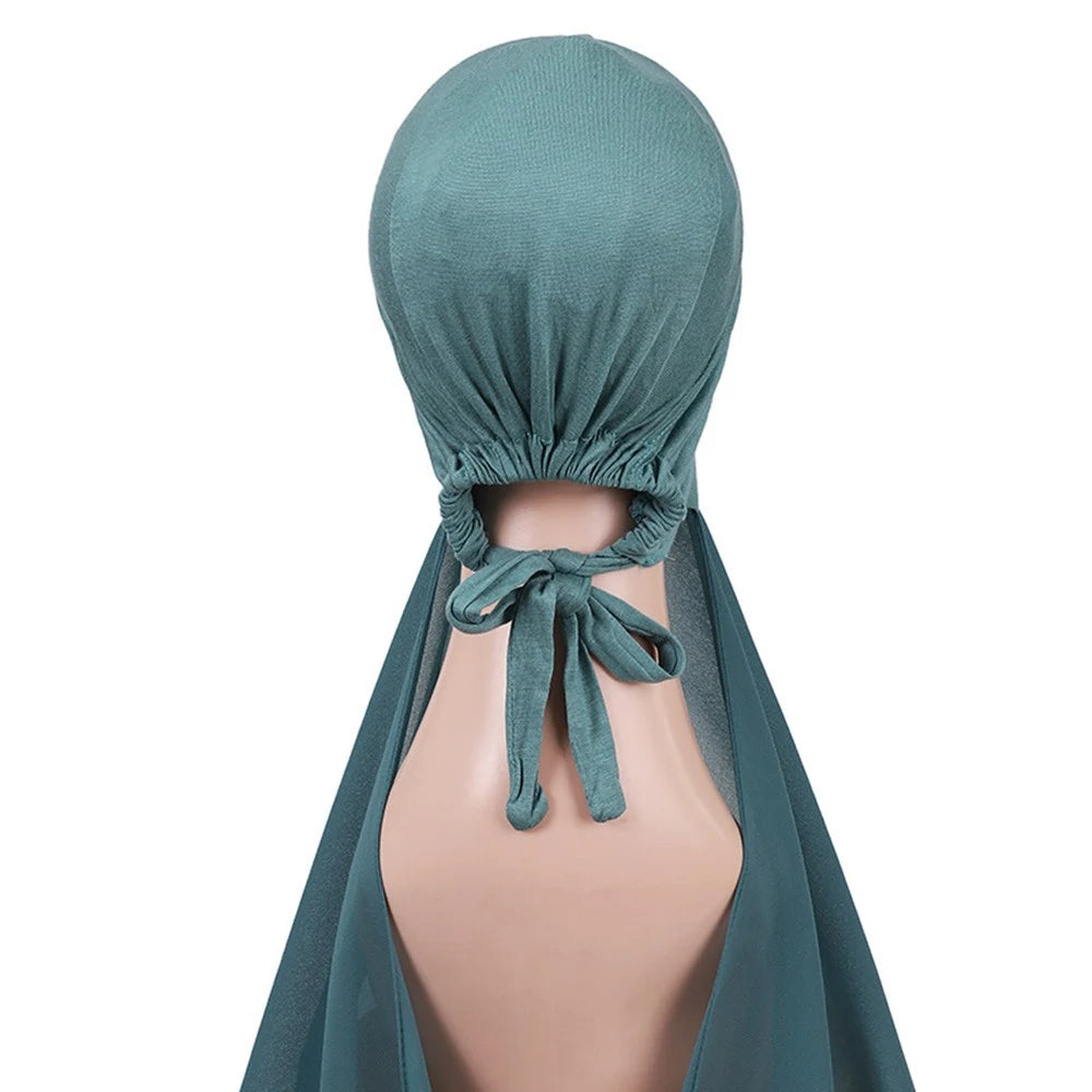 Hijab With Matching Undercap Attached For Muslim Women #25001