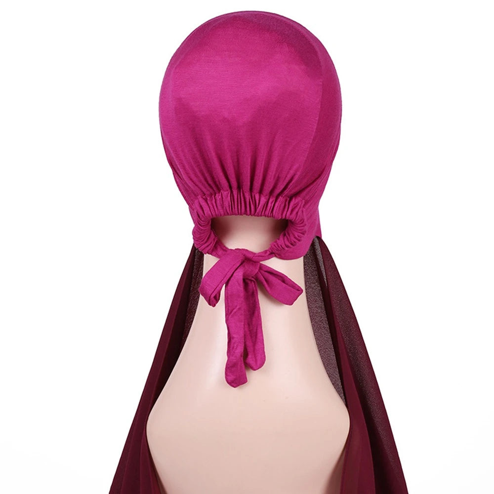 Hijab With Matching Undercap Attached For Muslim Women #25001