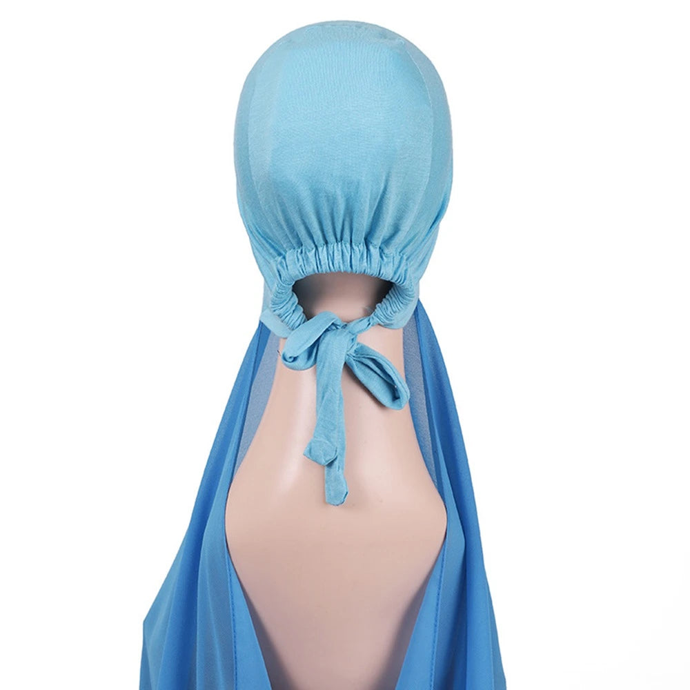 Hijab With Matching Undercap Attached For Muslim Women #25001