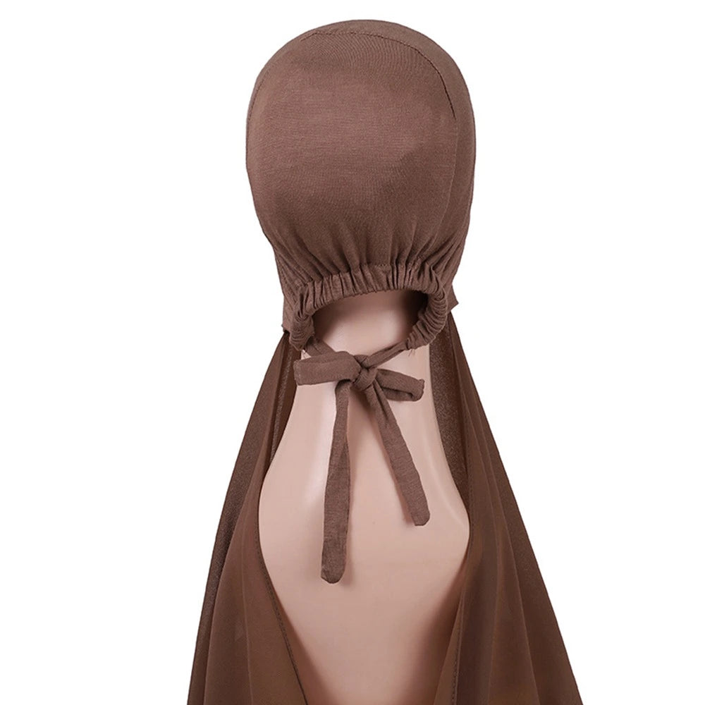 Hijab With Matching Undercap Attached For Muslim Women #25001