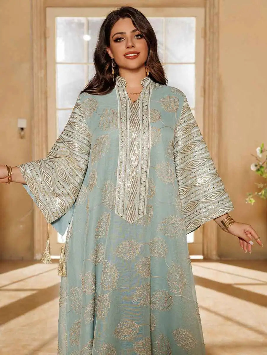 Sequins Embroidery Doris Eid Caftan Kaftan Dress