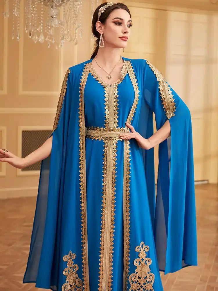 2 Pieces Set Arab Eid Caftan Kaftan Dress #253927