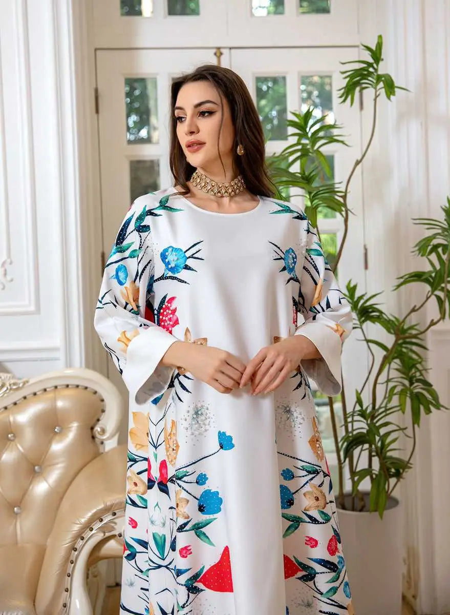 Eid Dress Arab Printed Kaftan Caftan Abaya Dress