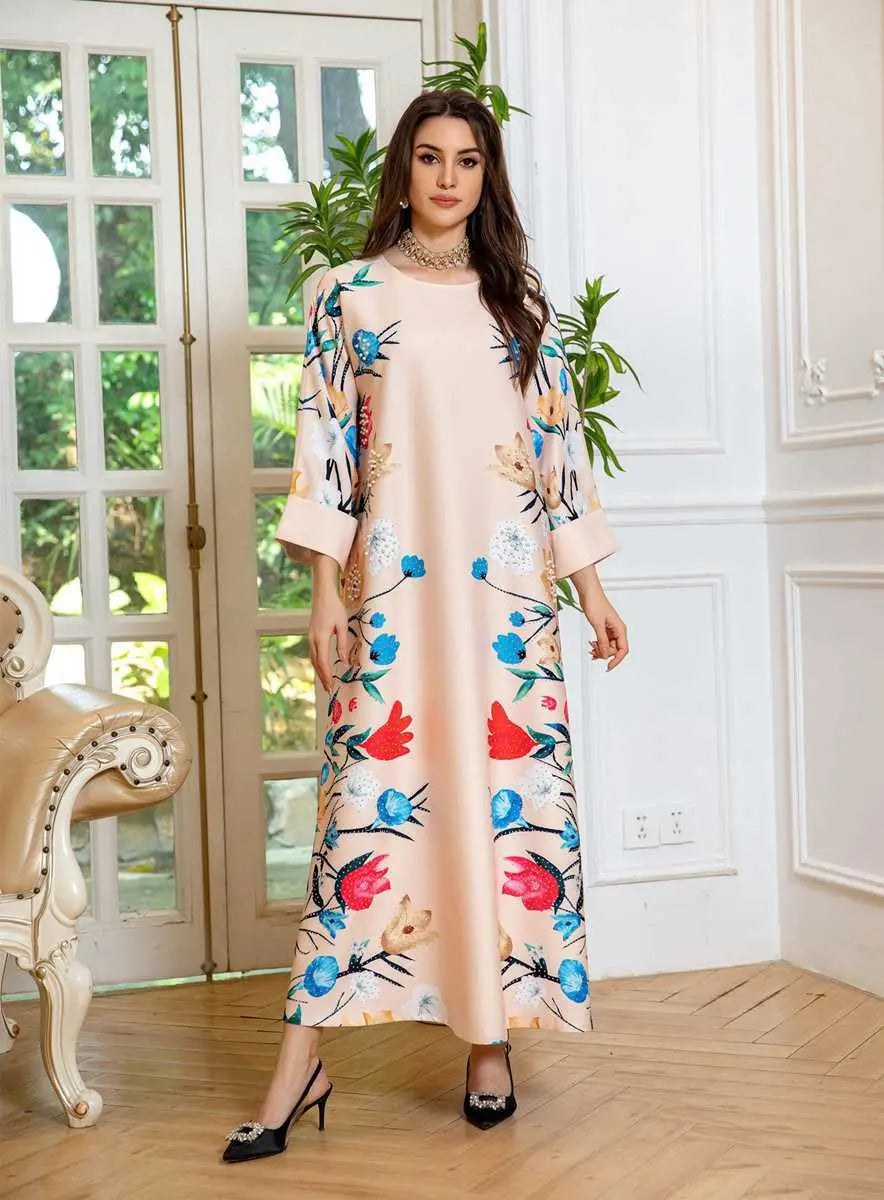 Eid Dress Arab Printed Kaftan Caftan Abaya Dress