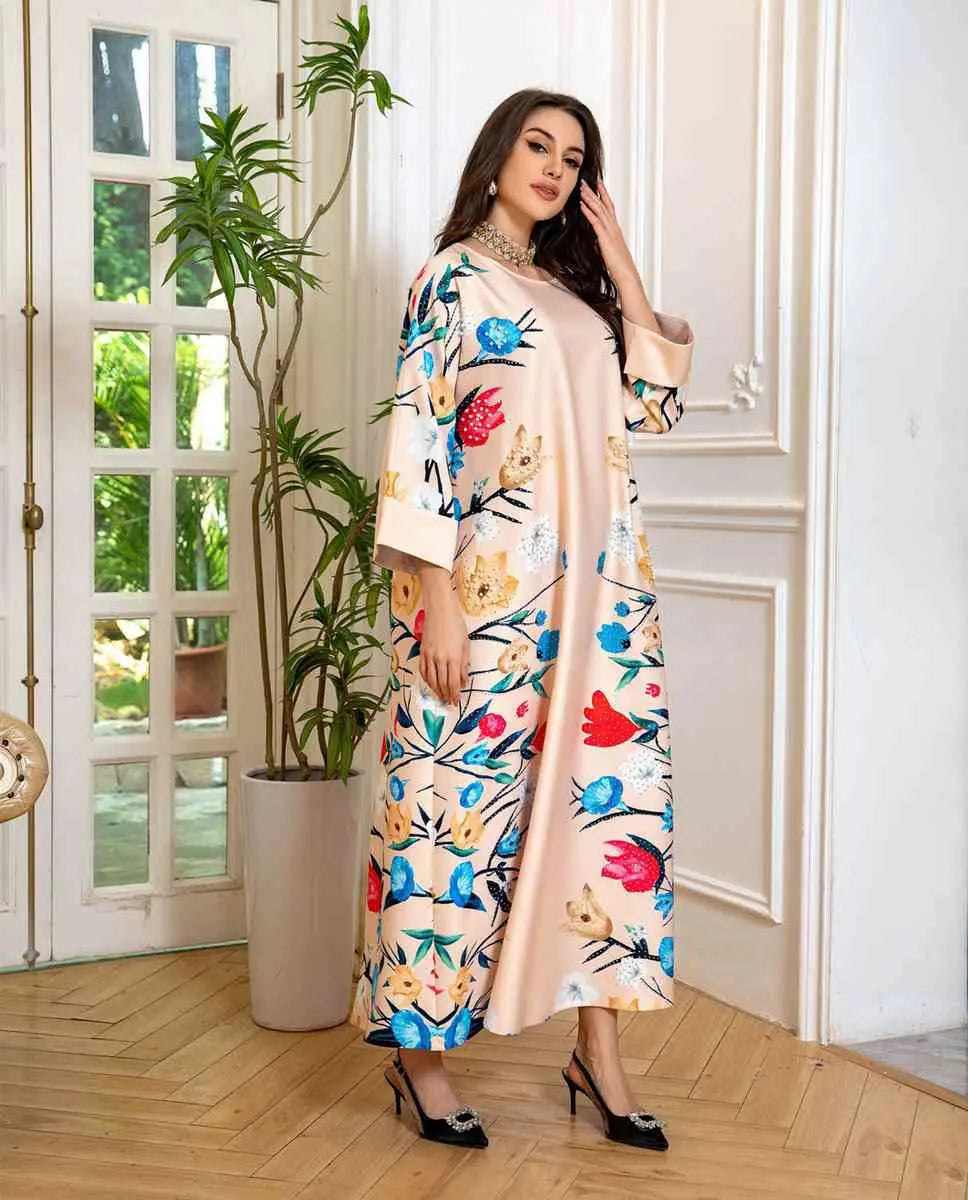 Eid Dress Arab Printed Kaftan Caftan Abaya Dress
