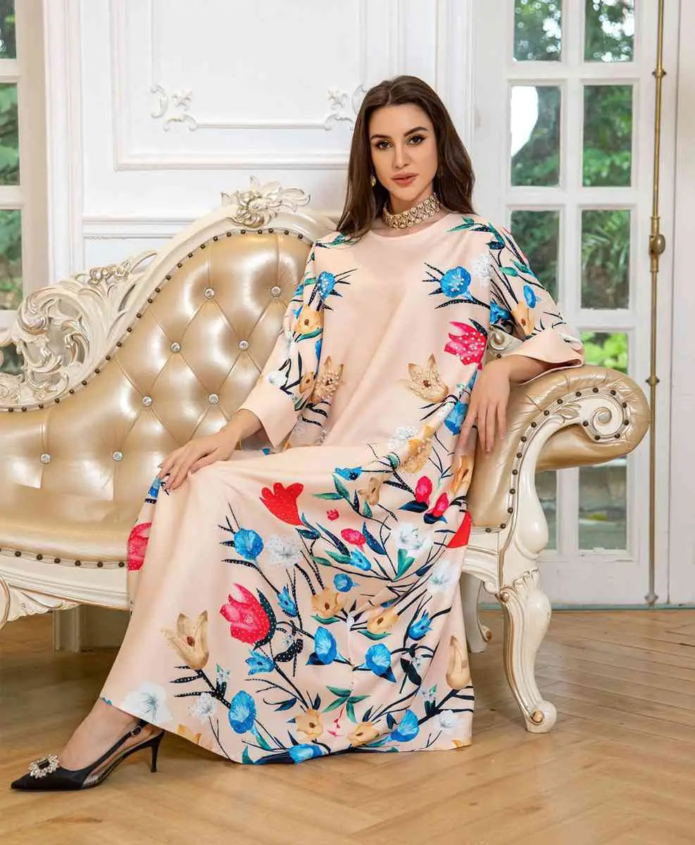Eid Dress Arab Printed Kaftan Caftan Abaya Dress
