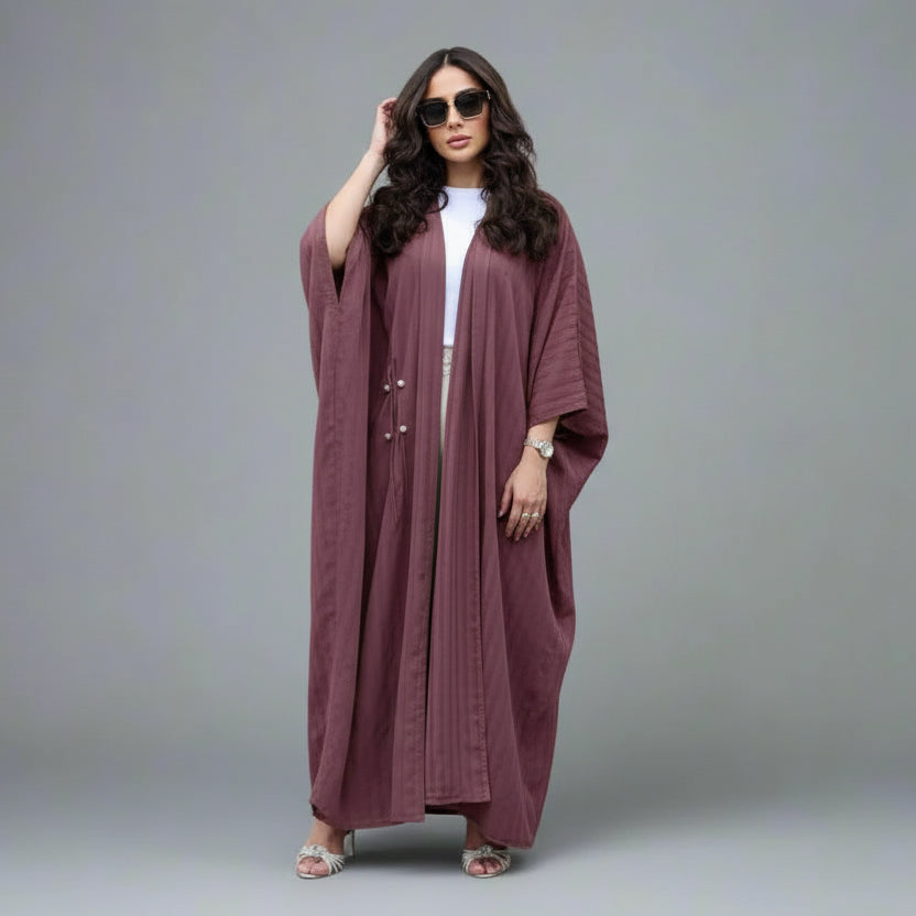 Muslim Women Cardigan Open Abaya Dress #25077