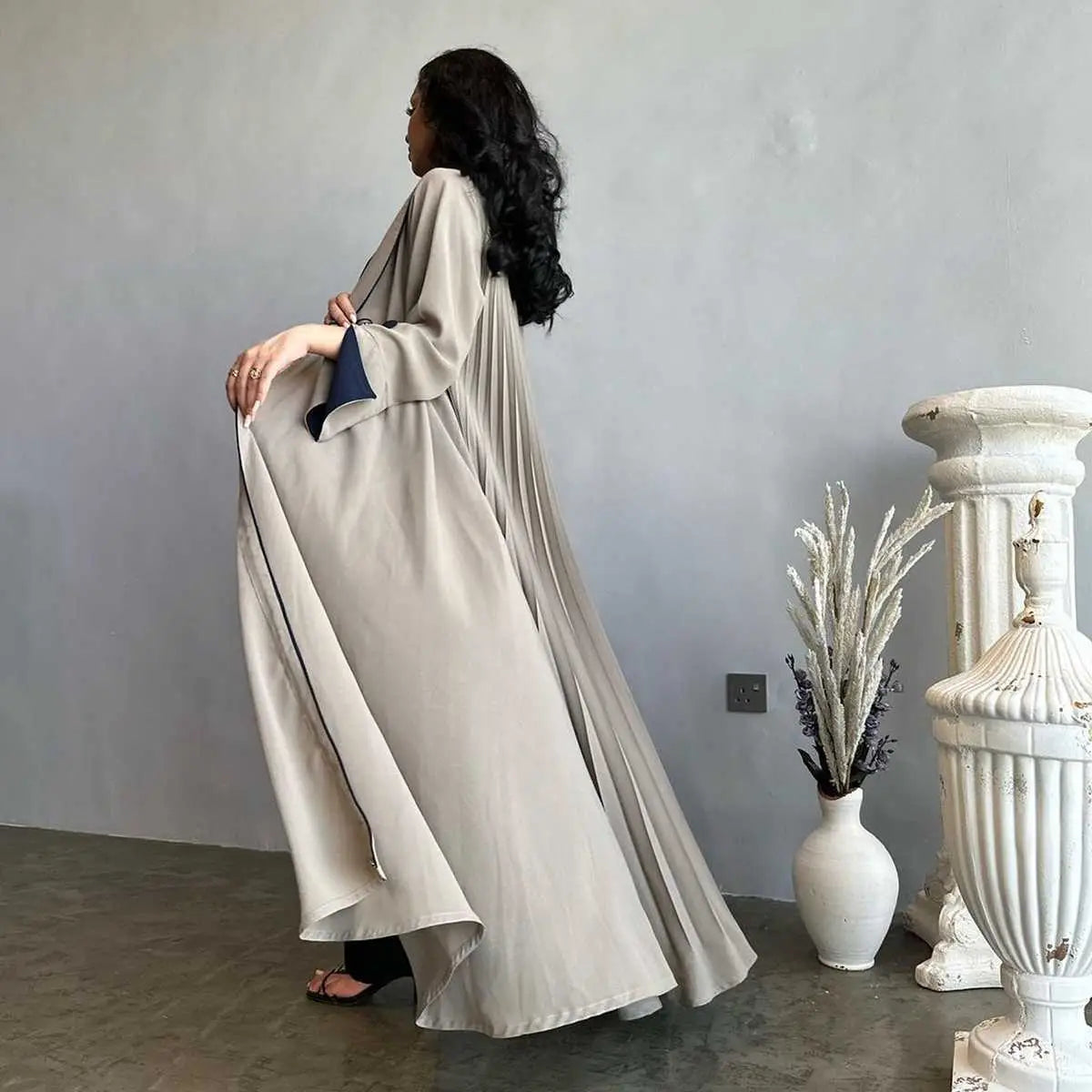 Muslim Women Fashion Cardigan Open Abaya Dress