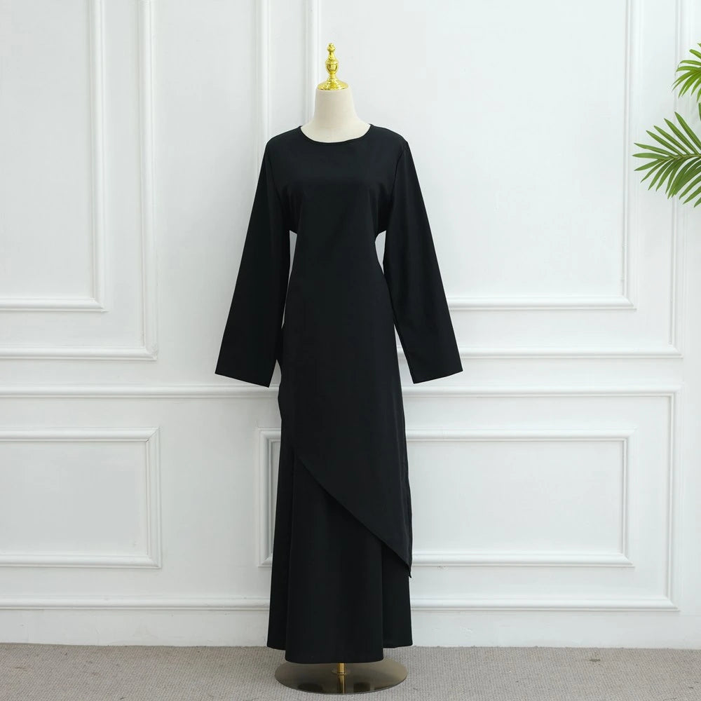 Muslim Women 2 Pieces Set Tops And Skirt Suit Set #251100