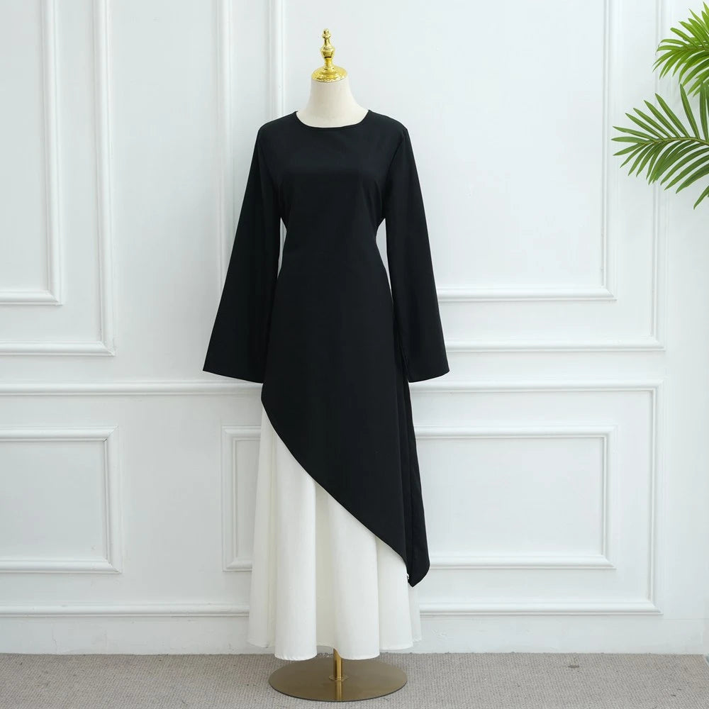 Muslim Women 2 Pieces Set Tops And Skirt Suit Set #251100