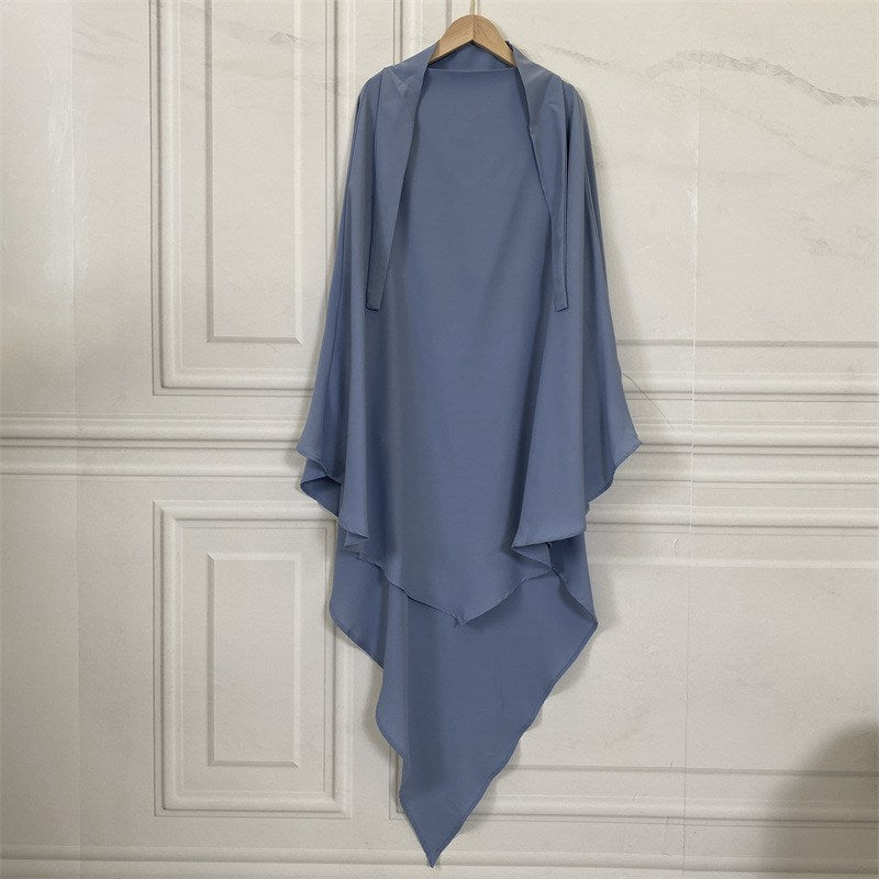 Muslim Women Chiffon Khimar Overhead Hijab
