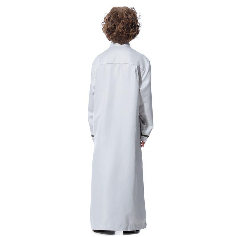 Middle East Arab Kids Clothing Stand Collar Robe Boy thobes